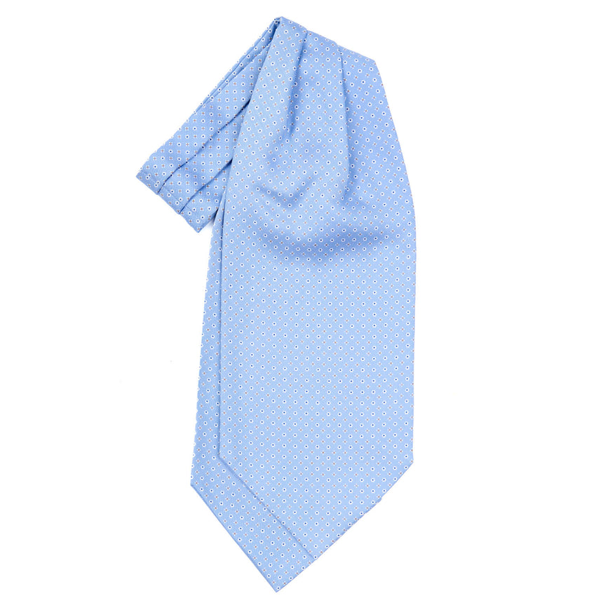 CRAVATTA ASCOT IN SETA AZZURRA
