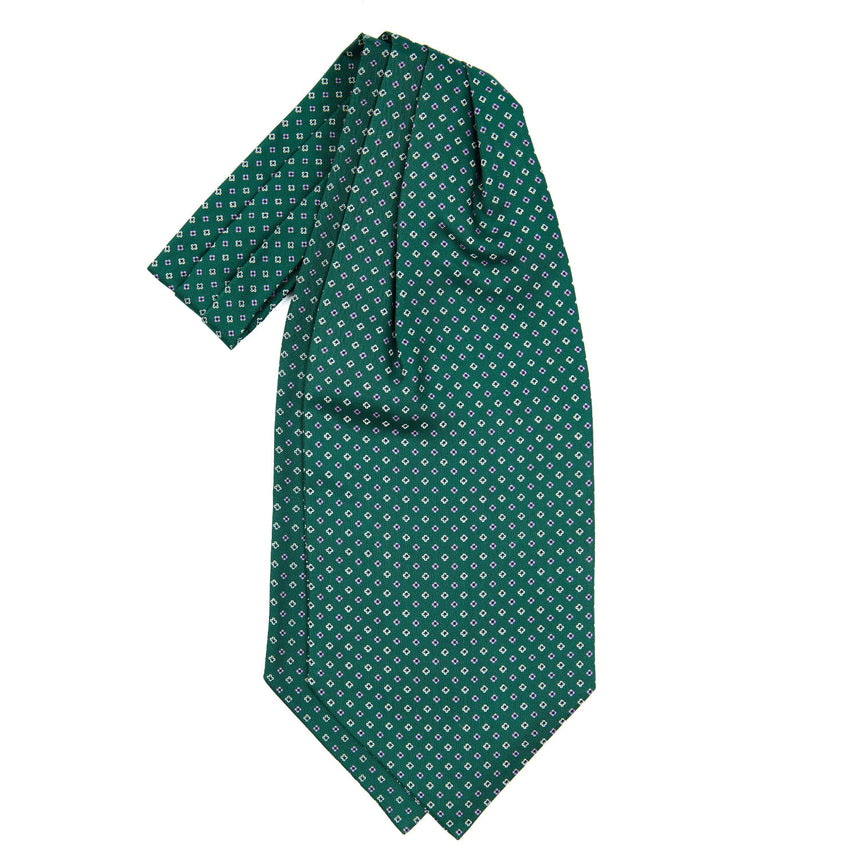 CRAVATTA ASCOT IN SETA VERDE SCURO
