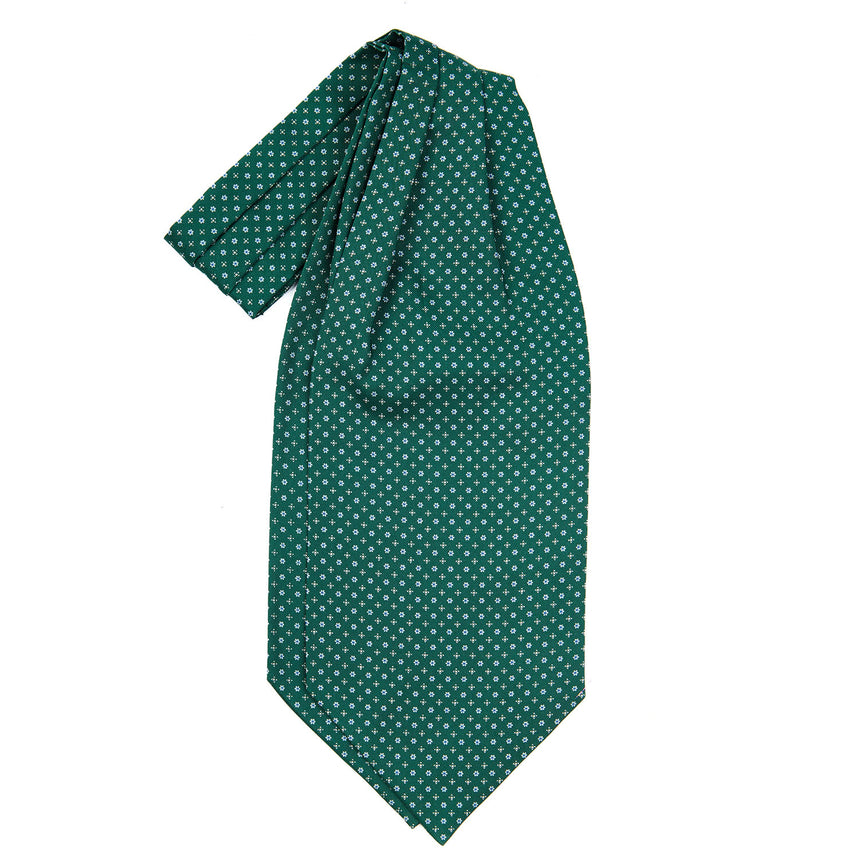 CRAVATTA ASCOT IN SETA VERDE SCURO