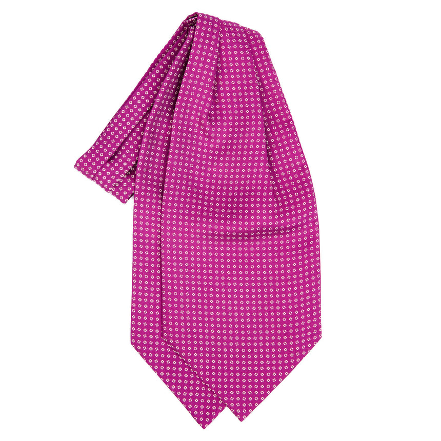 FUCHSIA SILK ASCOT TIE