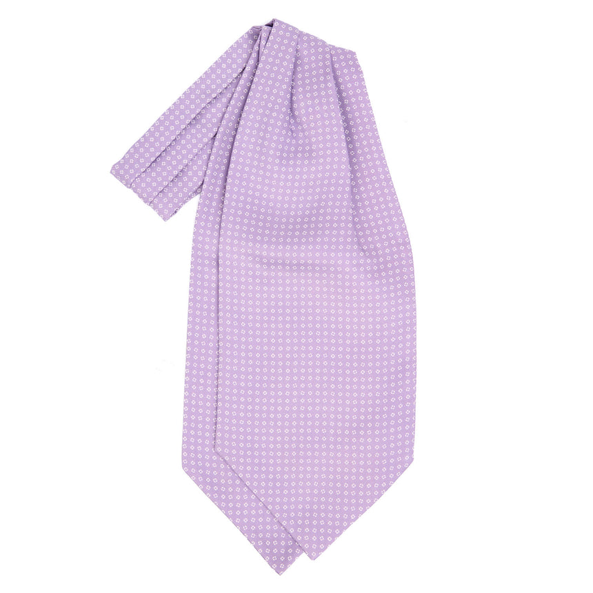 LILAC SILK ASCOT TIE