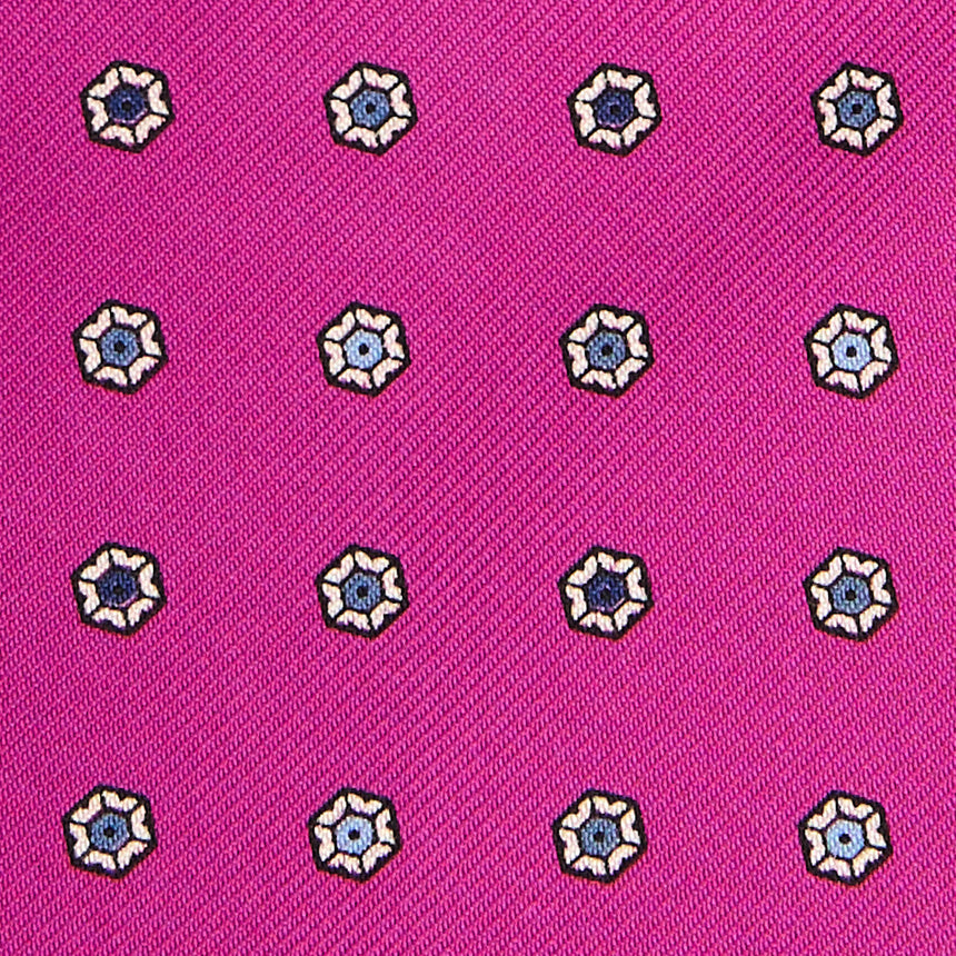 CRAVATTA ASCOT IN SETA FUCSIA