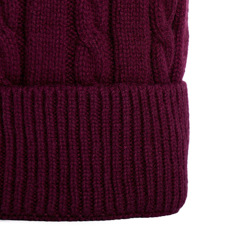 BURGUNDY BRAID BEANIE