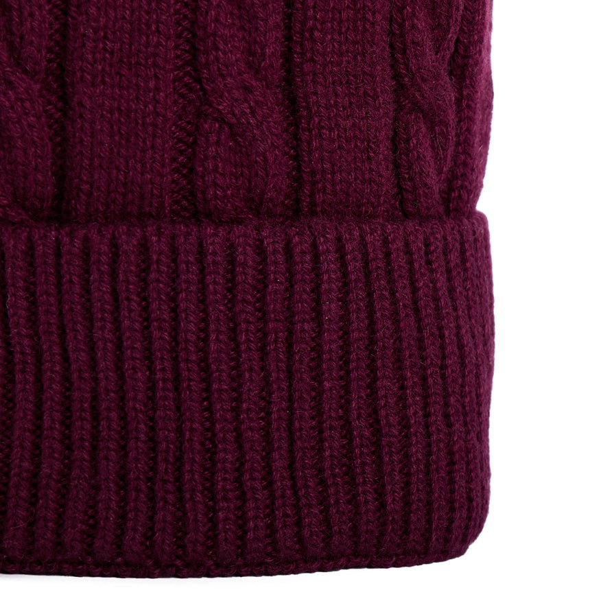 BURGUNDY BRAID BEANIE