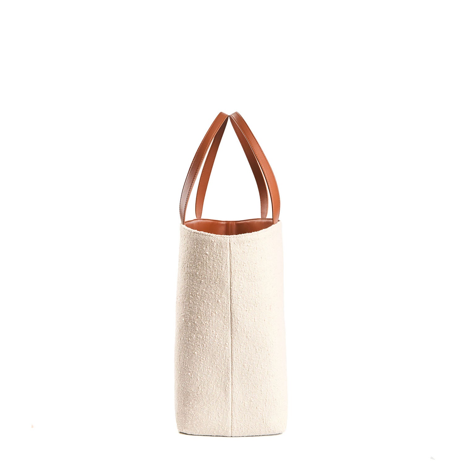 Beach Bag In Canvas And Smooth Leather – E.Marinella