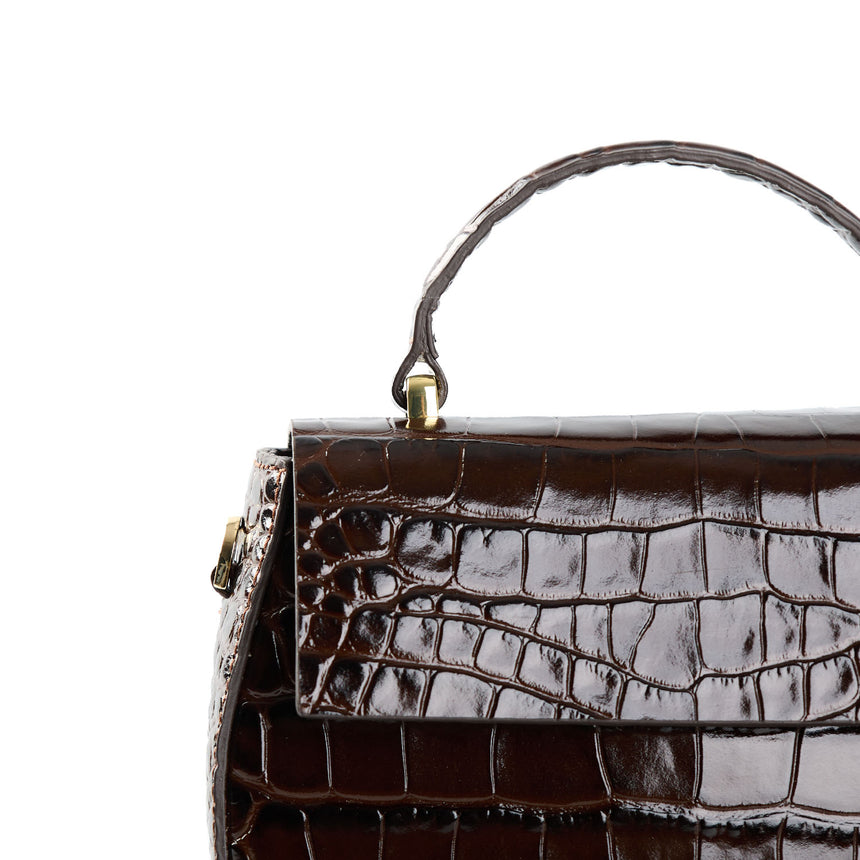 DARK BROWN MINI CLEO BAG