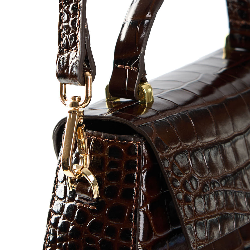 DARK BROWN MINI CLEO BAG