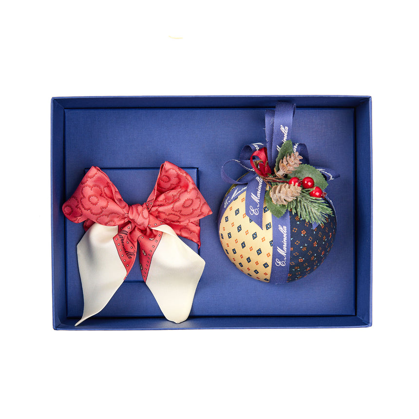 CHRISTMAS BOX WITH RED TWILLY