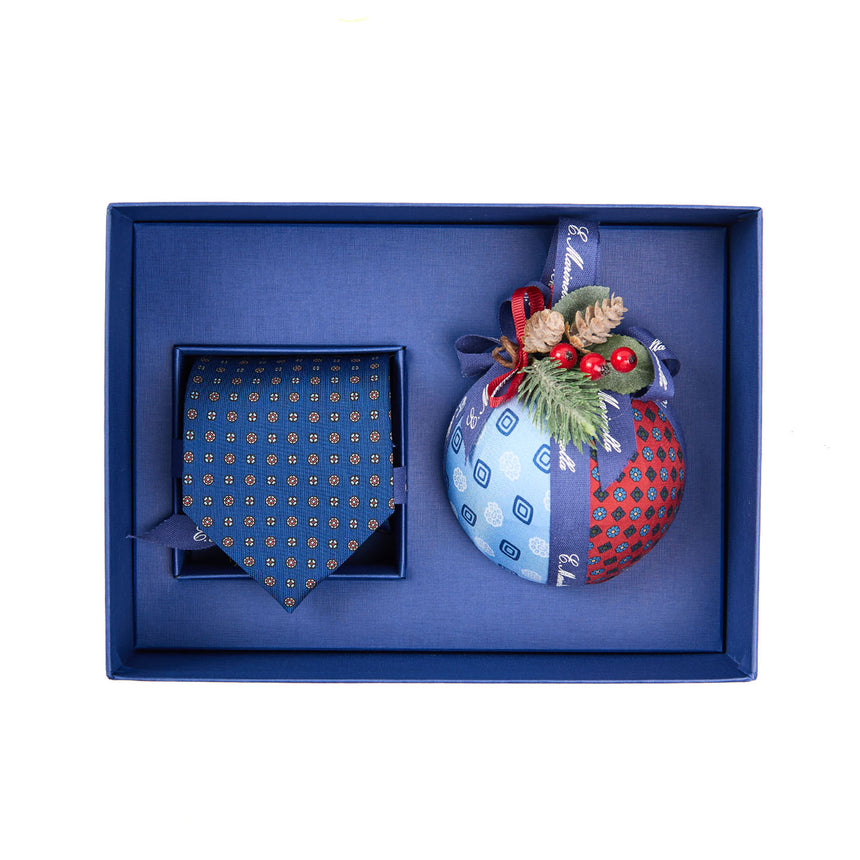 CHRISTMAS BOX WITH BLUE CLASSIC TIE