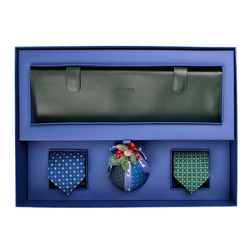 BOX DI NATALE PORTACRAVATTE, 2 CRAVATTE CLASSICHE