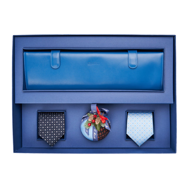 Create Your Tie Wardrobe Box - Tie Hanger, 2 Classic Ties, and Christmas Bauble