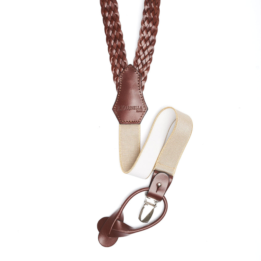 DARK BROWN WOVEN BRACES