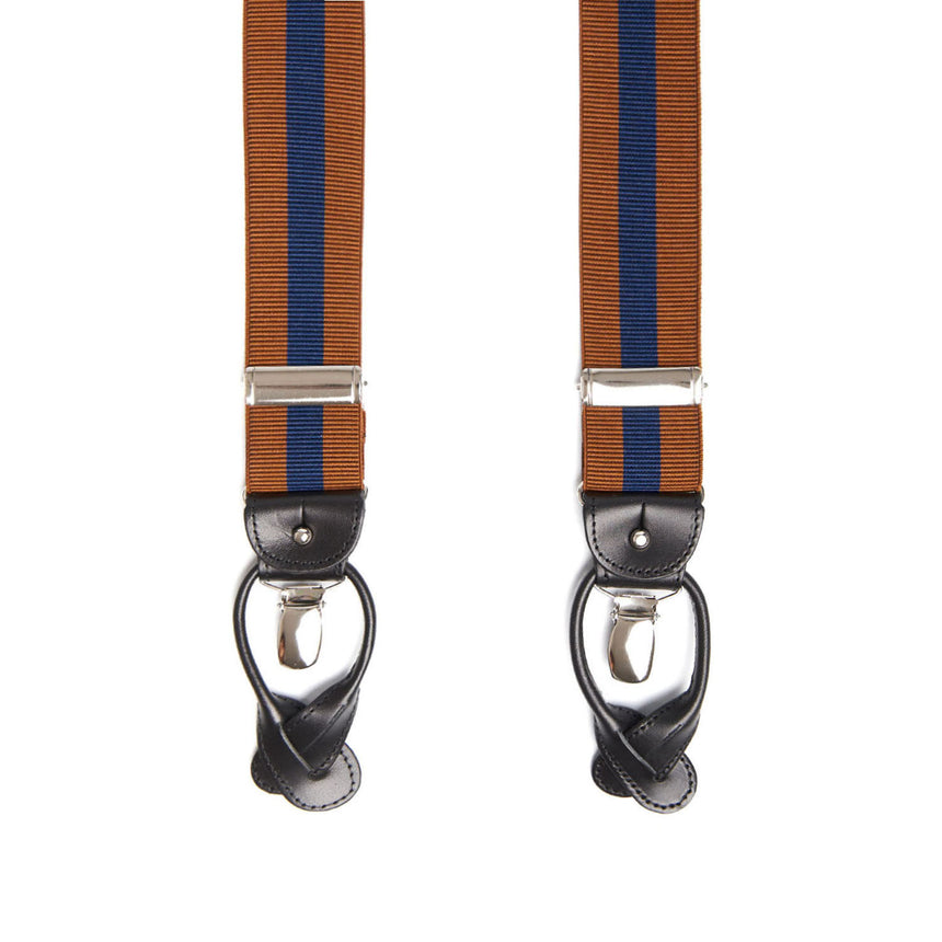 BRETELLE EM MARRONE CHIARO E BLU