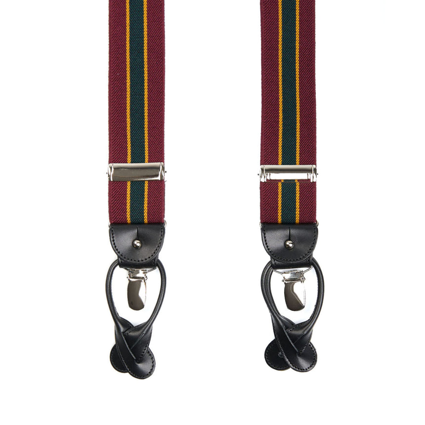 BURGUNDY AND GREEN BRACES