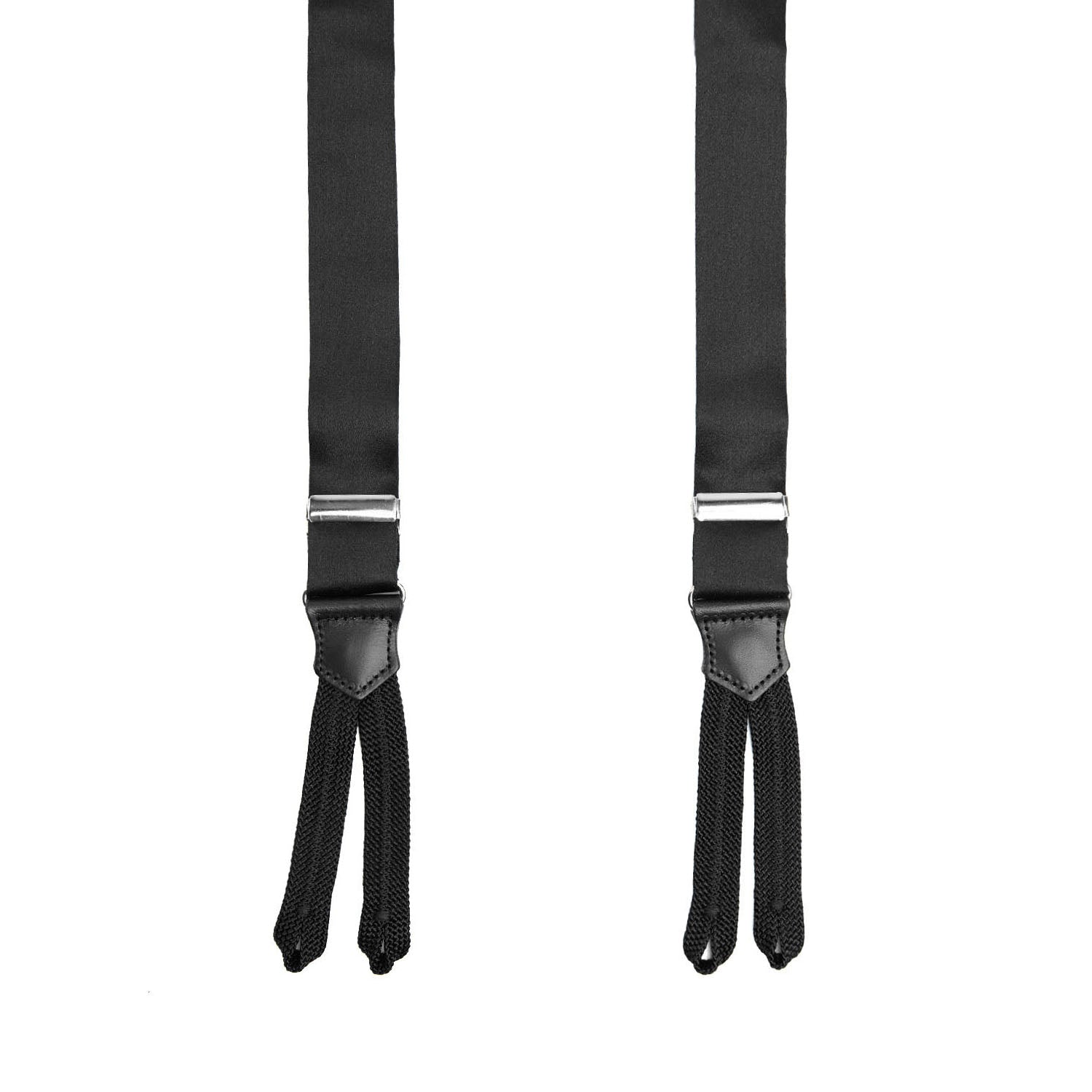 Black Braces - In Silk Satin 2.5 Cm – E.Marinella Black Braces - In Silk Satin 2.5 Cm – E.Marinella