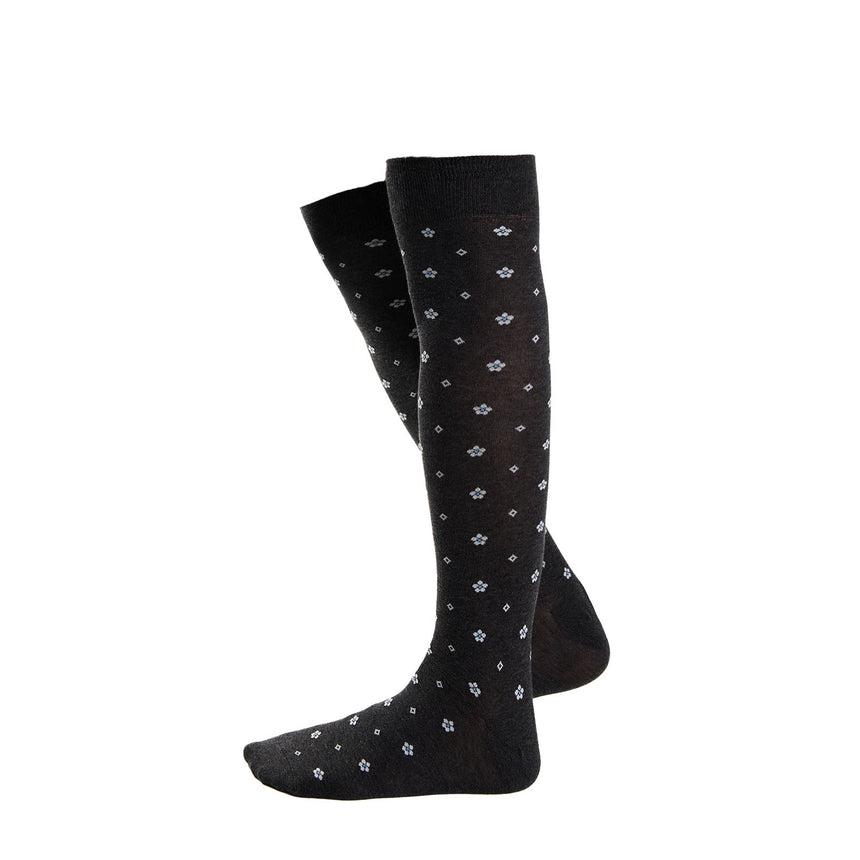 LONG DARK GREY COTTON SOCKS