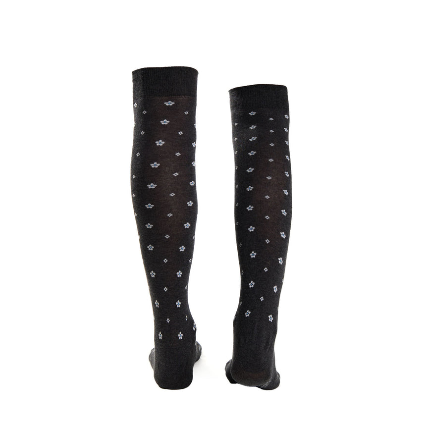 LONG DARK GREY COTTON SOCKS