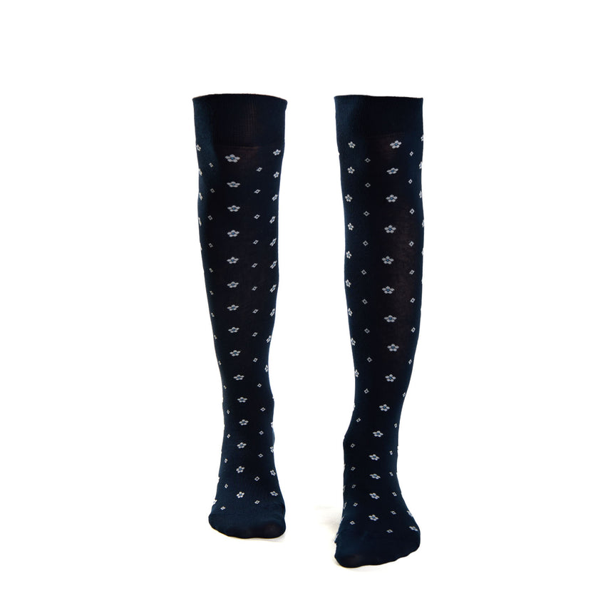 LONG DARK BLUE COTTON SOCKS