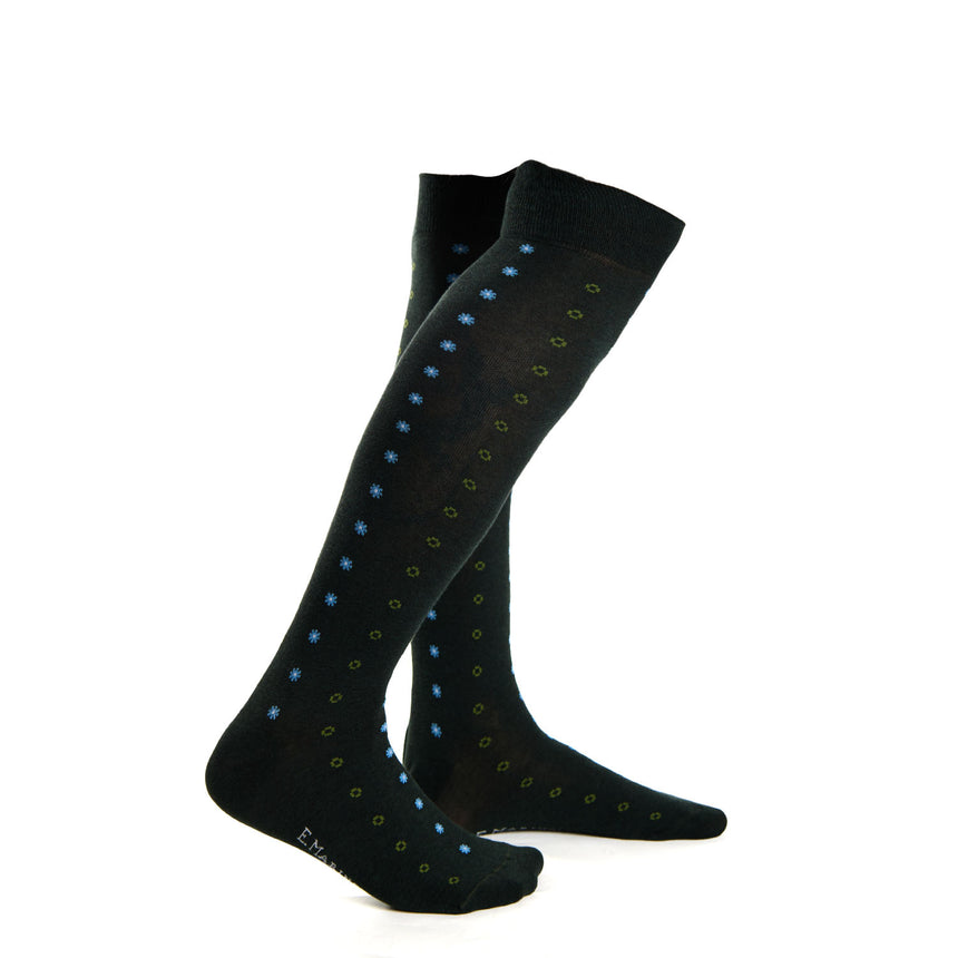 LONG DARK GREEN COTTON SOCKS