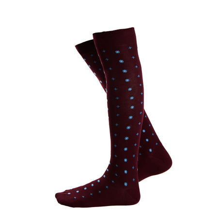 LONG BURGUNDY COTTON SOCKS