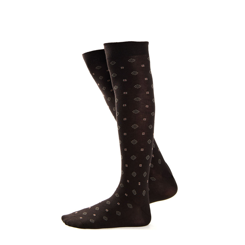 LONG DARK BROWN COTTON SOCKS