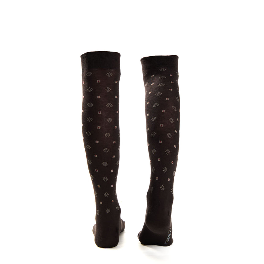 LONG DARK BROWN COTTON SOCKS