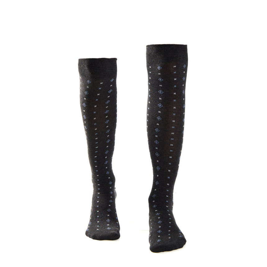 LONG DARK GREY COTTON SOCKS