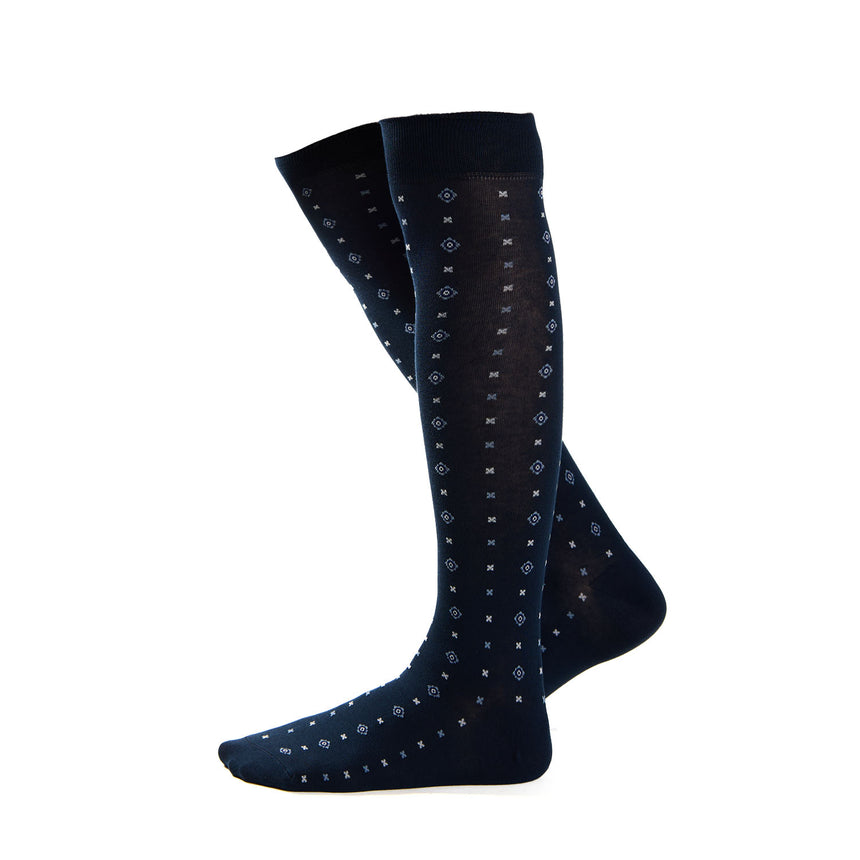 LONG DARK BLUE COTTON SOCKS