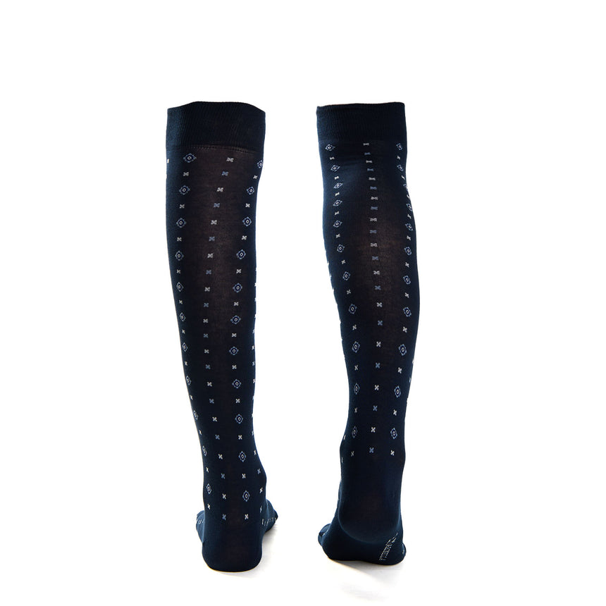 LONG DARK BLUE COTTON SOCKS