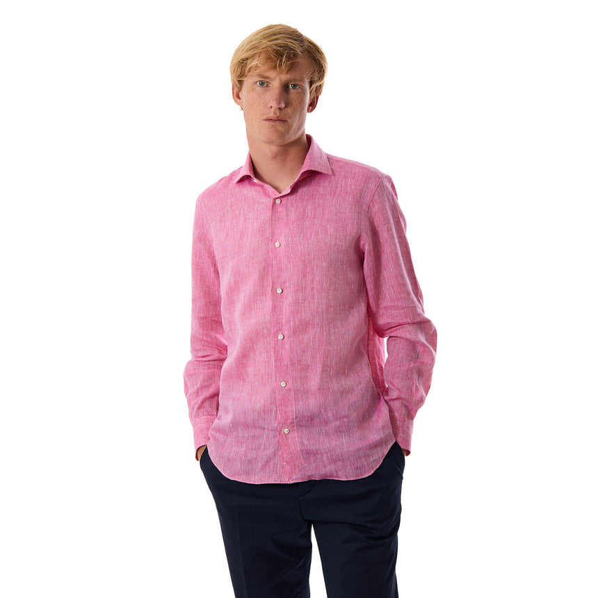 FUCHSIA LINEN SHIRT