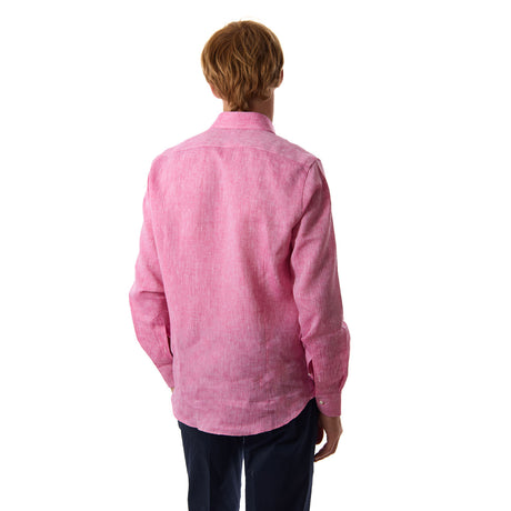 CAMICIA IN LINO FUCSIA