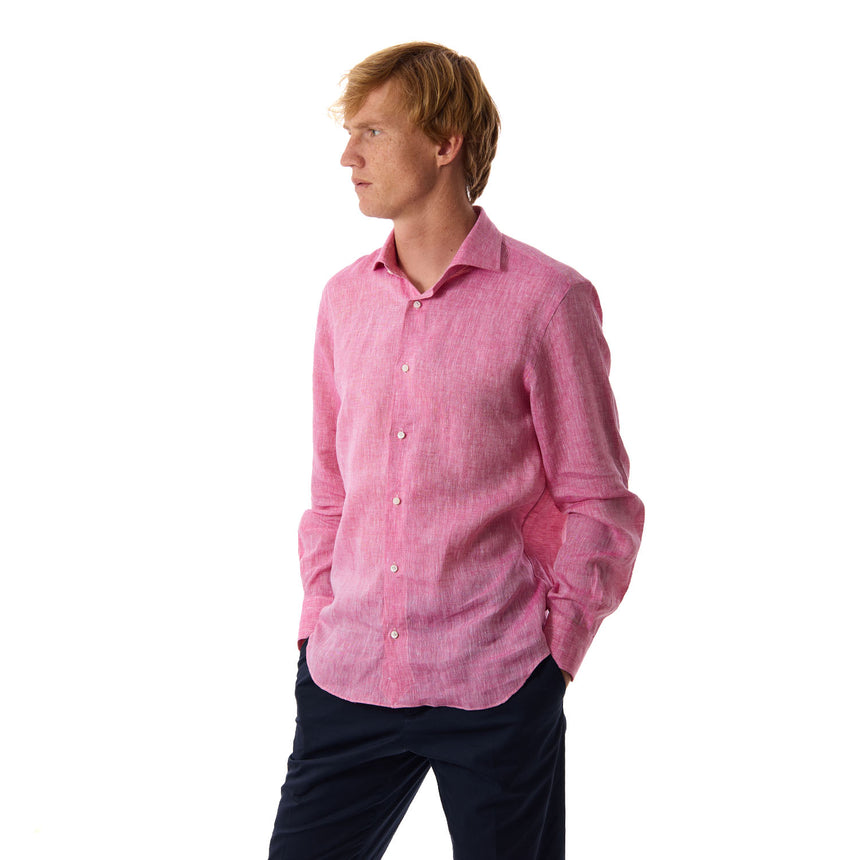 FUCHSIA LINEN SHIRT