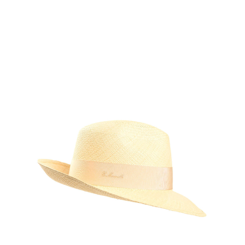 PANAMA AMEDEO MODEL WITH ORANGE SILK DETAILS, 55 CM