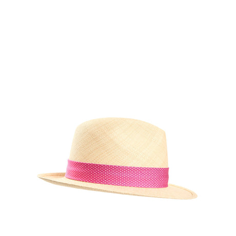 PANAMA FEDERICO MODEL WITH FUCHSIA SILK BAND, 56 CM