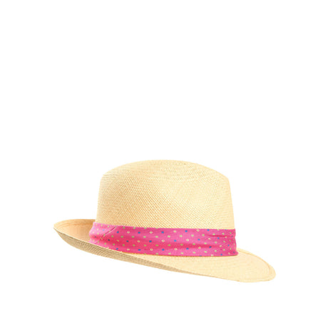 PANAMA FEDERICO MODEL WITH FUCHSIA SILK BAND, 56 CM