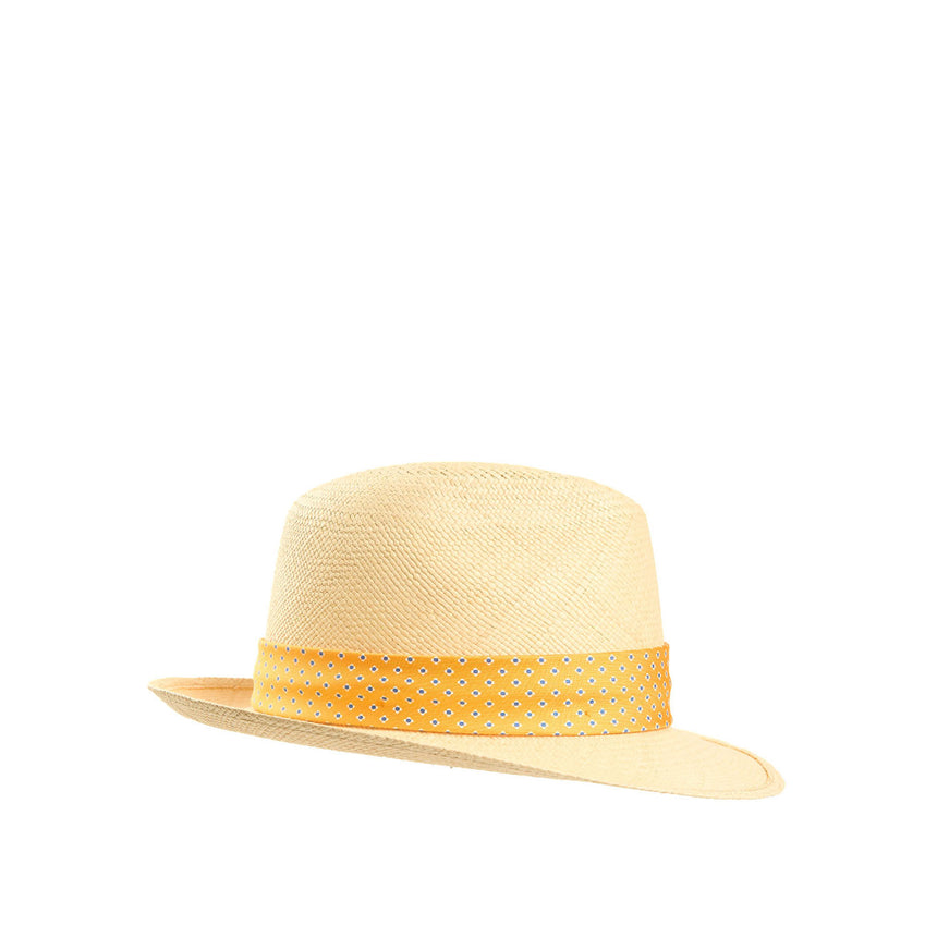 PANAMA FEDERICO MODEL WITH YELLOW SILK BAND, 56 CM