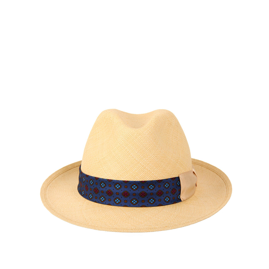 PANAMA FEDERICO MODEL WITH BLUE SILK BAND, 60 CM