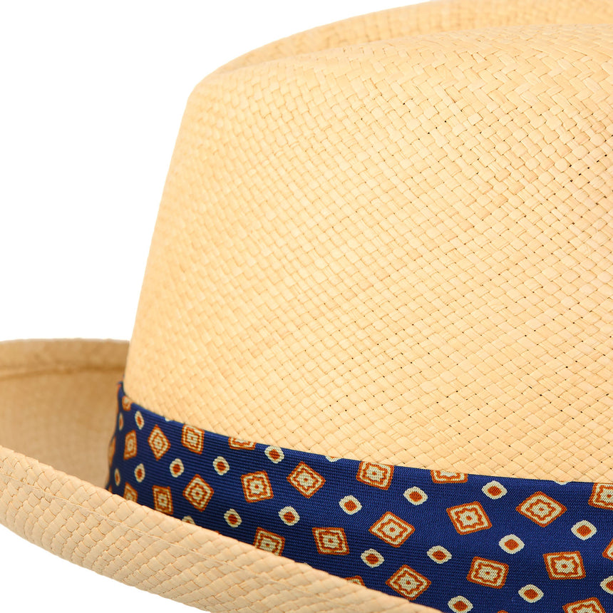 PANAMA FEDERICO MODEL WITH BLUETTE SILK BAND, 60 CM
