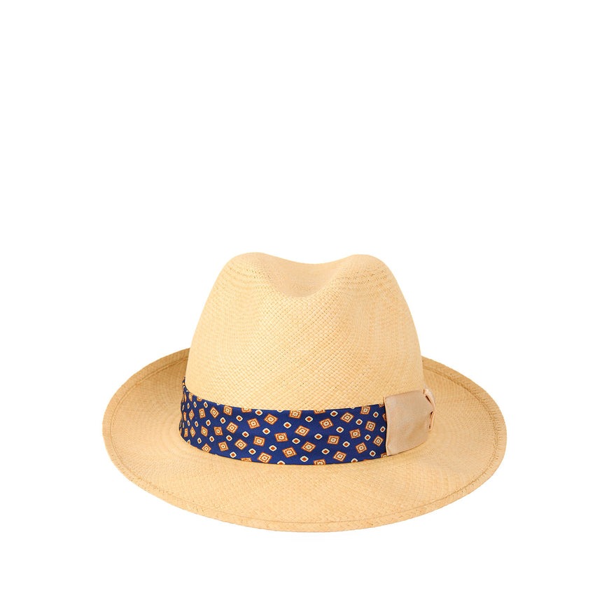 PANAMA FEDERICO MODEL WITH BLUETTE SILK BAND, 60 CM