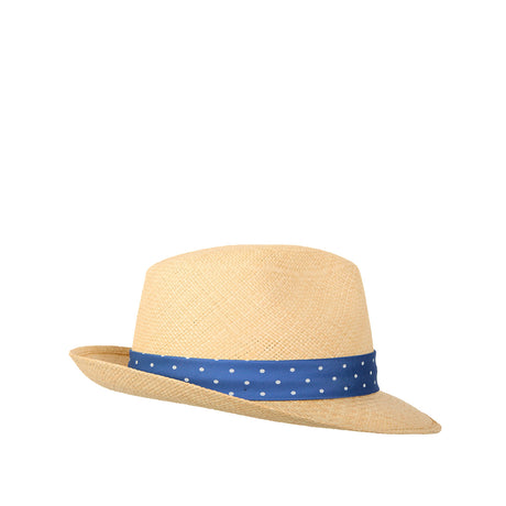 PANAMA FEDERICO MODEL WITH MID BLUE SILK BAND, 59 CM