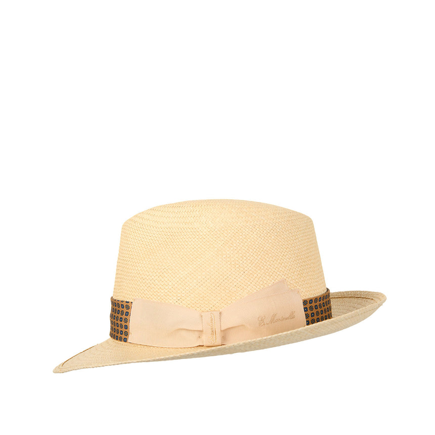 PANAMA FEDERICO MODEL WITH BEIGE SILK BAND, 60 CM