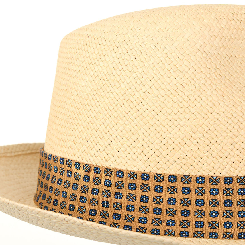 PANAMA FEDERICO MODEL WITH BEIGE SILK BAND, 60 CM