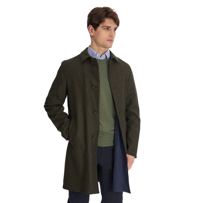 DARK GREEN AND BLUE DOUBLE-FACED COAT