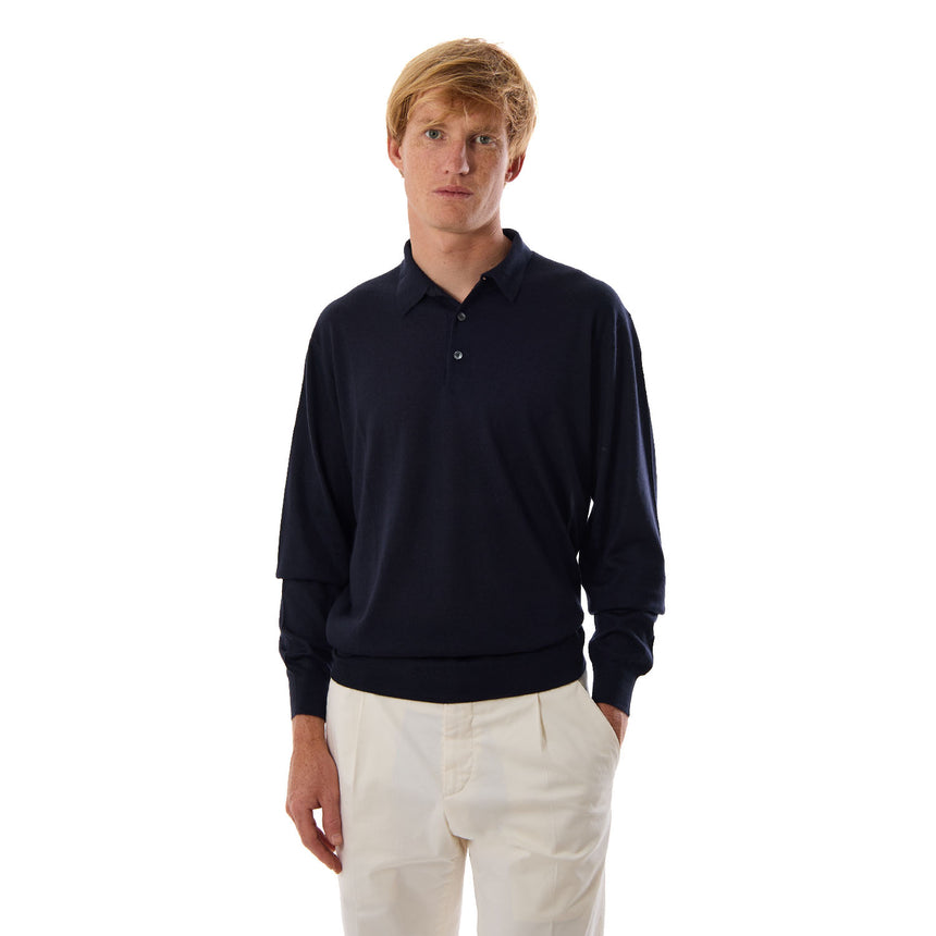 MAGLIA POLO BLU SCURO