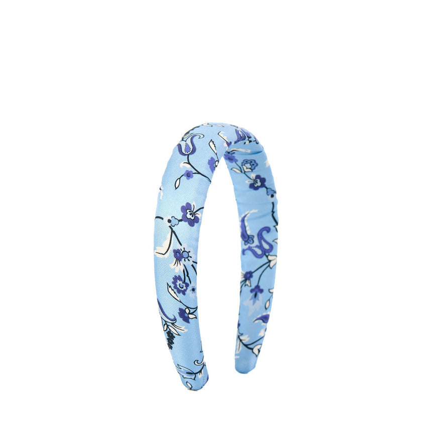 LIGHT BLUE SILK HEADBAND