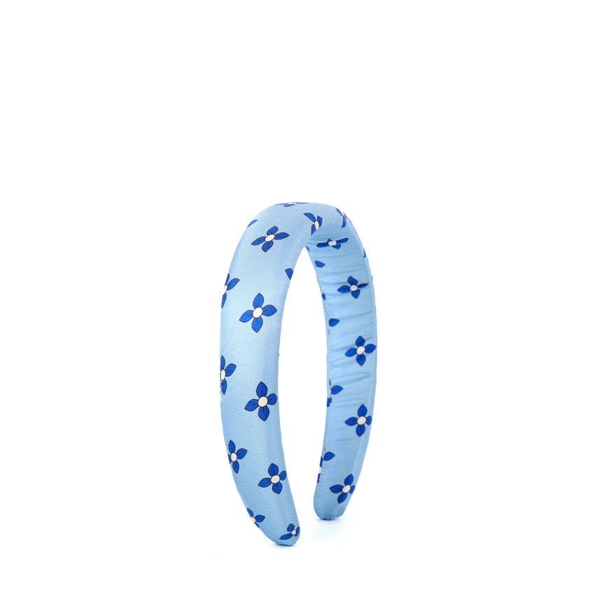 LIGHT BLUE SILK HEADBAND
