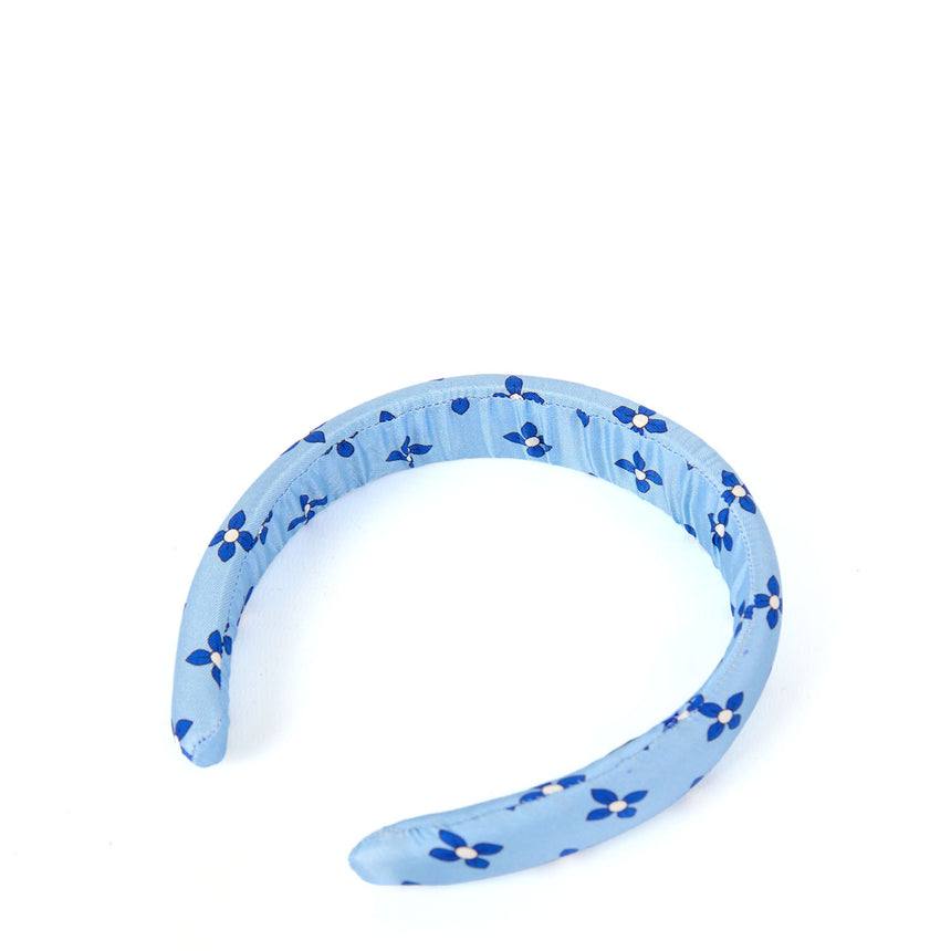 LIGHT BLUE SILK HEADBAND