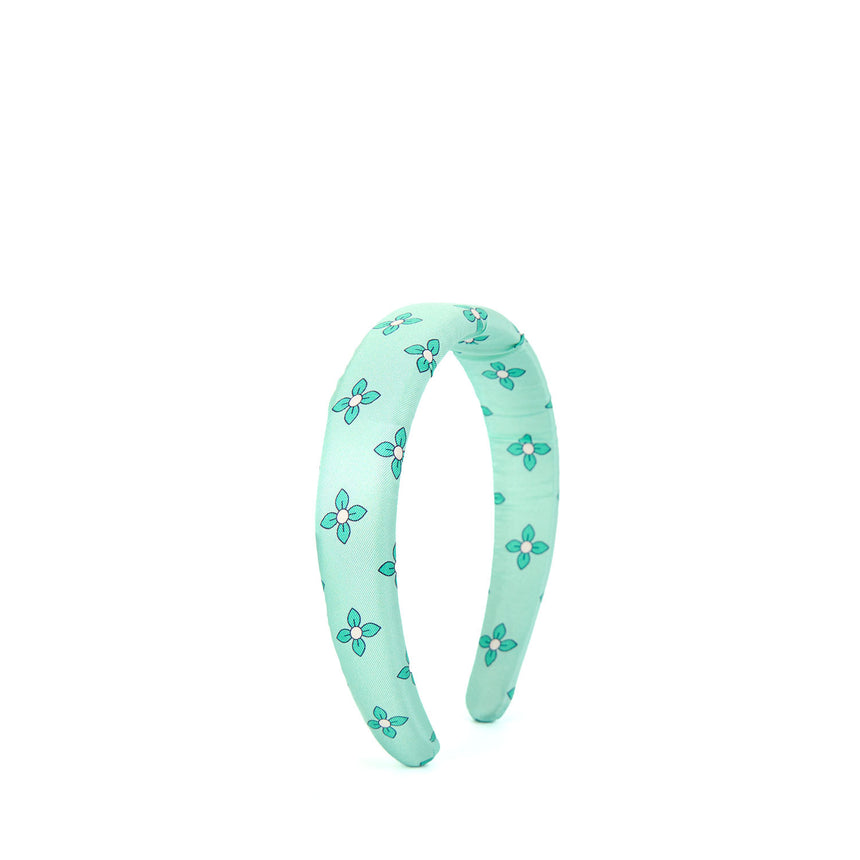 LIGHT GREEN SILK HEADBAND