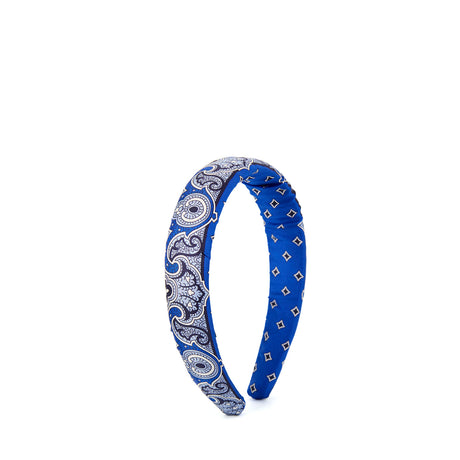 BLUE SILK HEADBAND
