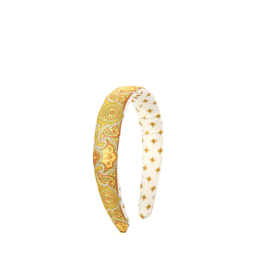 YELLOW SILK HEADBAND
